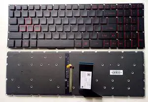 New US Red Word English Backlit Laptop Keyboard (without palmrest) for Acer Nitro AN515-41 AN515-42 AN515-51 AN515-52 AN515-53 Light Backlight