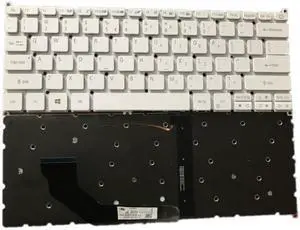 New US White English Backlit Laptop Keyboard (without palmrest) for Acer Swift 5 SF514-51 SF314-52 SF314-52G Aspire S5-371 S5-371T Light Backlight