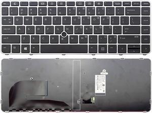New English Black US Laptop Keyboard (No Backlit with Pointing Stick) for HP PN: 819876-001 836307-001 821176-001 6037B0113101 9Z.NCHPV.301 NSK-CY3PV 01