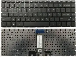 Compatible US English Black Laptop Keyboard (without frame) Replacement for HP 240 G6 245 G6 246 G6