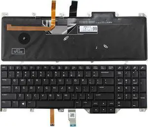 New US Black Backlit English Laptop Keyboard Replacement for Dell Alienware P31E P31E001 P31E002 Light Backlight