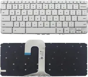 New US White English Laptop Keyboard (without frame) for HP Chromebook 14-ca 14-CA020NR 14-CA021NR 14-CA023NR 14-CA030NR 14-CA040NR 14-CA043CL 14-CA045CL 14-CA050NR 14-CA051WM 14-CA052WM 14-CA053CL