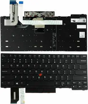 New US Black Backlit English Laptop Keyboard Replacement for Lenovo ThinkPad L380 Yoga (20M7/20M8) L390 Yoga (20NT/20NU) Light Backlight