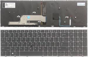 New US Black Backlit English Laptop Keyboard Replacement for HP ZBook 15 G5 ZBook 17 G5 P/N:HPM17H63USJ9201 HPM17H63USJ920 L29635-001 L12765-001 L28407-001 Light Backlight