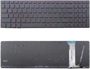 New Laptop Keyboard (without Frame with Backlit) for ASUS N550 N550J N550JA N550JK N550JV N550LF N750 N750J N750JK N750JV Series Q550 Q550L Q550LF ,US layout black color
