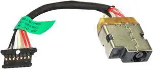 New AC DC Jack Power Plug In Charging Port Connector Socket with Wire Cable Harness for HP Slate All-in-One 17-l009 17-l020 17-l010 17-l 738320-SD1
