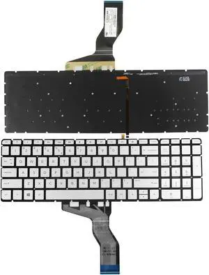 New US Silver Backlit Keyboard (without frame) For HP M7-N011DX M7-N014DX M7-N101DX M7-N109DX M7-N179NR Light Backlight