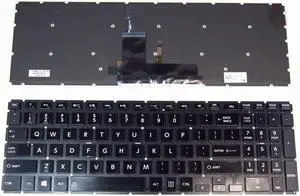 New US Black Backlit Keyboard (without frame) For Toshiba Satellite L70-C Light Backlight