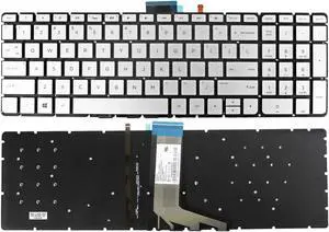 New US Silver Backlit English Laptop Keyboard (without frame) For HP Envy X360 M6-AQ M6-AQ003DX M6-AQ005DX M6-AQ103DX M6-AQ105DX Light Backlight