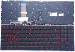 New US Black Backlit English Laptop Keyboard (without frame) For Lenovo Legion Y520-15IKBN Y720-15IKB Light Backlight