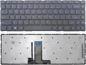 New Backlit Keyboard (without frame) For Lenovo S41-35 S41-70 S41-75 U41-70, US Layout Black Color Light Backlight