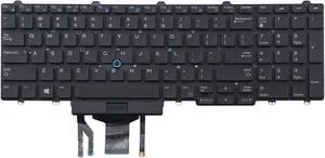 New US Black Backlit English Laptop Keyboard (without frame) For DELL Precision M3520 M7520 M7720 3520 7520 7720 Light Backlight