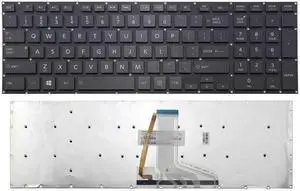 New US Black Backlit English Keyboard (without frame) For Toshiba Satellite P55T-B5154 P55T-B5156 P55T-B5166SM P55T-B5180SM P55T-B5265SM P55T-B5340 P55T-B5350 P55T-B5360 P55T-B5380SM P55t-B5201SL