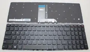 New for Lenovo Yoga 500-15IBD 500-15IHW 500-15ISK T6S1B-US Keyboard US Backlit Whitout Frame