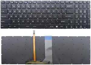New For MSI GS60 GS70 WS60 GE62 GP62 GS72 GE72 GT72 2QD 2QE 2QF 6QD MS-16J1 MS-16J2 MS-1781 Colorful backlit US Black No Frame
