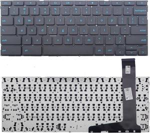 New US Laptop Keyboard (without frame) For ASUS Chromebook C202 C202S C202SA C202SA-YS01 C202SA-YS02 C201 C201P C201P-DS01 C201PA C201PA-DS02 Blue Word