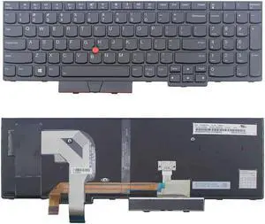 New US Black Backlit English Laptop Keyboard For Lenovo IBM ThinkPad P51S T570 PN: 01ER582 SN20M07934 SG-85530-XUA SN8361BL-US Light Backlight