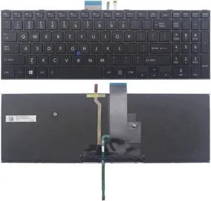 New US Black Backlit English Laptop Keyboard (with frame) For Toshiba Satellite A50-C1540 A50-C1541 A50-C1543 A50-C1552CL A50-CMZC002 A50-CSMBN22 A50-CSMBNX1 Light Backlight