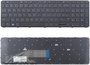 New US black Keyboard (NO-Backlit with frame) For HP Probook P/N 827028-001 837549-001 AEX63U00210 Laptop English Keyboard