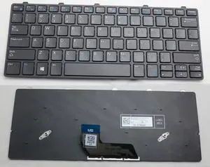 New US Black English Laptop Keyboard (with frame) For Dell Latitude 13 3380 Latitude 3180 3189 P/N:343NN 0343NN PK131WW1A00