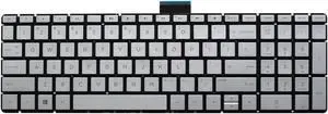 New US Silver Keyboard (without frame) For HP 15-BW033WM 15-BW035NR 15-BW036NR 15-BW038CL 15-BW040CA 15-BW040NR 15-BW050CA 15-BW051OD 15-BW060CA 15-BW061NR 15-BW063NR 15-BW064NR 15-BW069NR