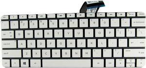New US White English Laptop Keyboard (Without palmrest) for HP Stream 11-ah 11-AH010NR 11-AH011WM 11-AH012DX 11-AH013WM 11-AH020NR 11-AH109DX 11-AH110NR 11-AH111DX 11-AH111WM 11-AH112DX 11-AH112DX