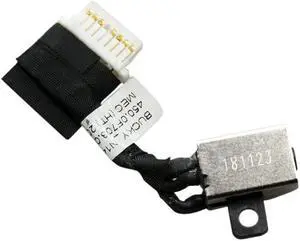 AC DC Jack Power Plug in Charging Port Connector Socket with Wire Cable Harness Replacement for Dell Inspiron 14 (5480) / 15 (5580) / Vostro 5581 P/N:450.0F703.0001