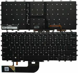 New US Black English Backlit Laptop Keyboard (without palmrest) Replacement for Dell XPS 15 9575 2-in-1 Light Backlight