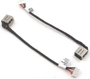 AC DC Jack Power Plug in Charging Port Connector Socket with Wire Cable Harness Replacement for Dell Inspiron 14 7466 7467 NKKV9 0NKKV9 DC30100YA00