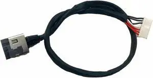 AC DC Jack Power Plug in Charging Port Connector Socket with Wire Cable Harness Replacement for Dell Inspiron 15 5576 5577 P57F004 P57F003