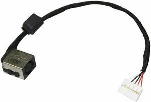 AC DC Jack Power Plug in Charging Port Connector Socket with Wire Cable Harness Replacement for Dell Inspiron 14 5457 P49G003