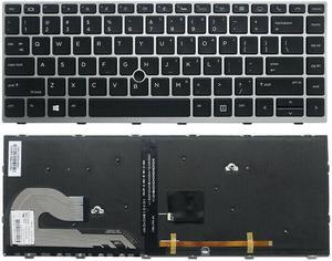 New US Black Backlit English Laptop Keyboard Replacement for HP EliteBook 840 G6 745 G6 Light Backlight