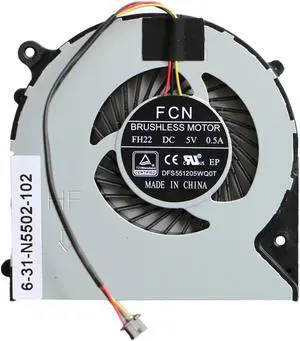 New CPU Cooling Fan Replacement for Clevo W350DW F57 M510D1 Laptop P/N: 6-31-N5502-102-1