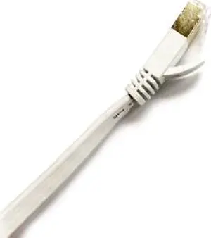 Nexhi STP Cat 7 Ethernet Cable 25 ft Shielded - Ethernet Cable, Faster than Cat5e/Cat5 Network, Flat Cat7 High Speed LAN Wire with Rj45 for Router and Modem(STP-1800-25W) – White