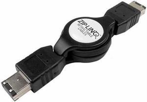 10 Pack of  Zip-Linq ZIP-1394-C06 Retractable 6-Pin to 6-Pin Firewall Cable