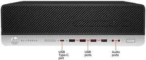HP EliteDesk 800 G3 Small Form Factor PC, Intel Core i5-8500 @ 3 GHz, 8GB RAM, 256GB SSD,Windows 10 Pro Along with Wired keyboard And Mouse
