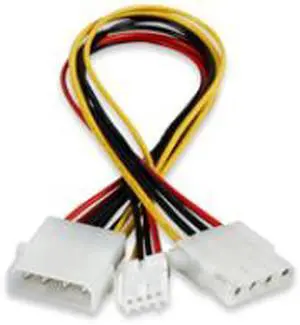 Molex to 1 Molex and 1 Floppy Y-cable