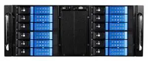 iStarUSA D410-DE12BL 4U 10-Bay Stylish Storage Server Rackmount 12 x 3.5 In. Trayless Hotswap Chassis, Blue