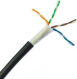 CableWholesale 1000-Feet 350MHz CAT5E, CMXT Outdoor / Direct Burial Waterproof Tape 24 AWG, Black (10X6-622NH)