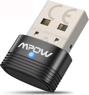 Mpow Bluetooth 5.0 USB Adapter for PC, Bluetooth Dongle USB Receiver Supports Windows 7/8.1/10, for Desktop, Laptop, Mouse, Keyboard, Printers, Headsets, Speakers