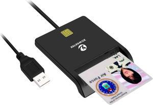 ZOWEETEK Smart Card Reader DOD Military USB Common Access CAC, Compatible with Windows, Mac OS and Linux