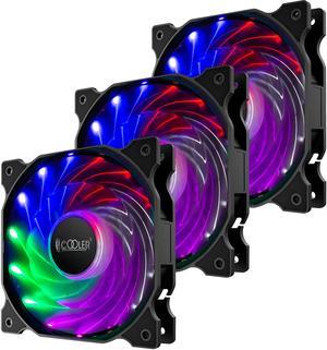 PCCOOLER 120mm Case Fan Phantom Series 3 in 1 Kit, PC-FP120 RGB Case Fans - High Performance Cooling PC Fan - Hydraulic Bearing - Low Noise Computer Fans for PC Case