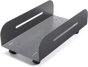 SKYZONAL Computer Rack with Caster Wheels, CPU Steel Rolling Stand Computer Tower Stand (Gray)
