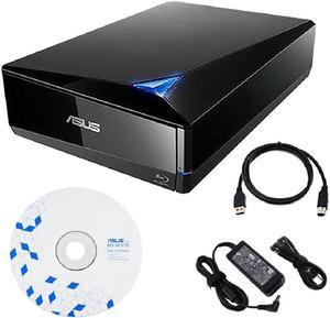 Asus BW-16D1X-U 16x External Blu-ray BDXL Drive with BD Suite Disc USB 3.0 Cable Power Adapter and Cord