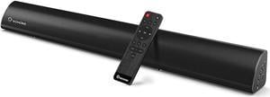 Wohome S05 Sound Bar for TVs, with Bluetooth 5.0, Optical, AUX, RCA and USB Connections, 4EQs, Deep Bass, Remote Control, 60W 32-Inch Home Theater Soundbar Speaker, Compatible with 4K & HD & Smart TV