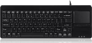 Perixx PERIBOARD-515H Wired USB Keyboard with Touchpad, Compact Trackpad Keyboard with 2 Hubs, Black, US English Layout (11049)