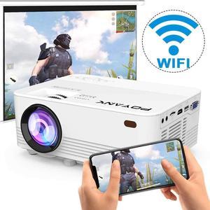 [2020 Upgrade WiFi Projector] POYANK 5500L LED WiFi Projector, Full HD 1080P Supported Mini Projector, [Native 720P] Compatible with Smartphones, PS4, TV Box, HDMI, USB, AV for Home Entertainment