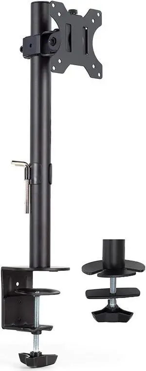 Single LCD Monitor Desk Mount Stand Heavy Duty Stacked Holds 1 Screen up to 32 (STAND-V001C)