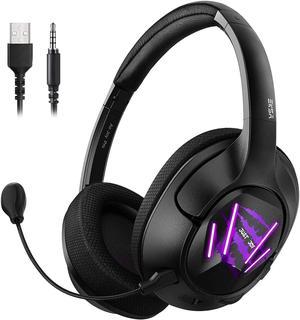 EKSA USB Gaming Headset - 7.1 Surround Sound Headphones with Breathable Earmuffs - Noise Cancelling Mic - Gaming Headphones for PC, PS4, Xbox One S/X, Nintendo Switch, Android