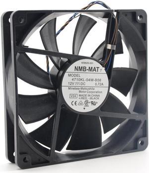 NMB-MAT 4710KL-04W-B56 12cm 12025 120mm DC 12V 0.72A 4-wire PWM case cooling fan